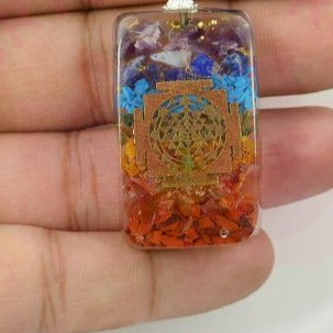 7 Chakra Orgonite pendant