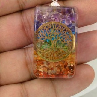7 Chakra Orgonite pendant