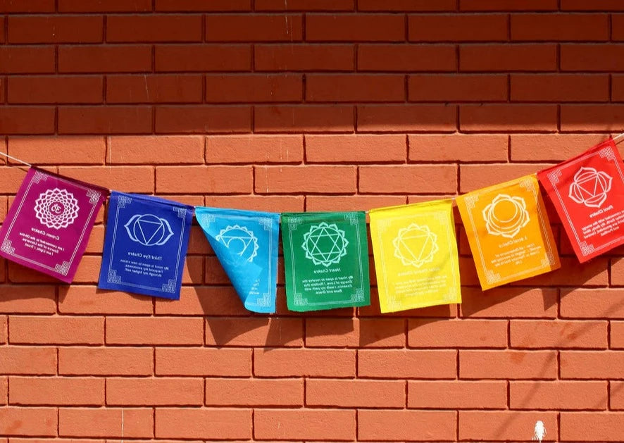 7 Chakra Prayer Altar flag