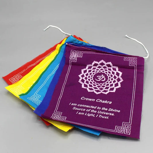 7 Chakra Prayer Altar flag