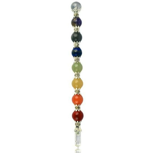 7 Chakra Round Crystal Healing wand