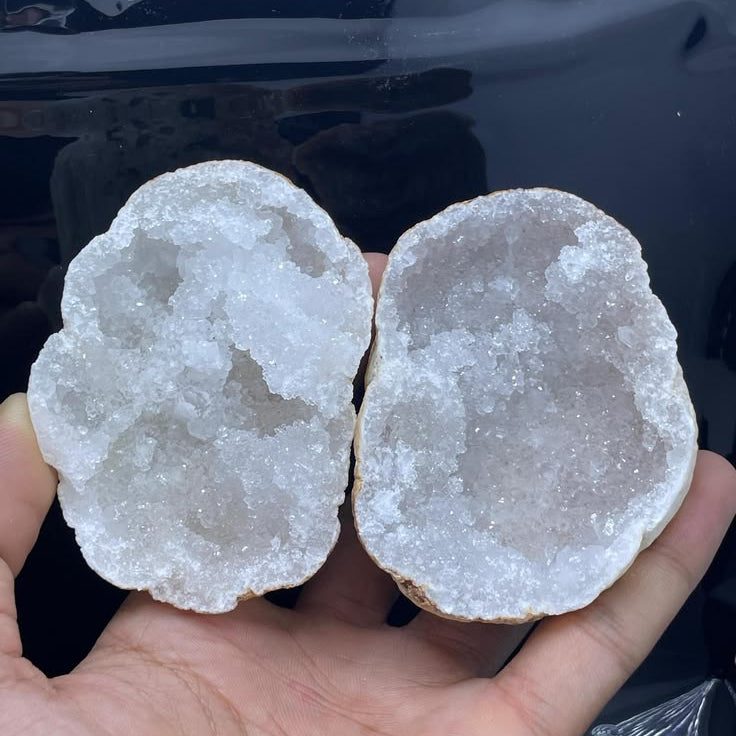 Clear Quartz Oval Geode - Morocco