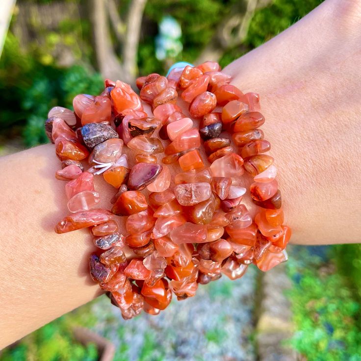 Carnelian Chips Bracelet