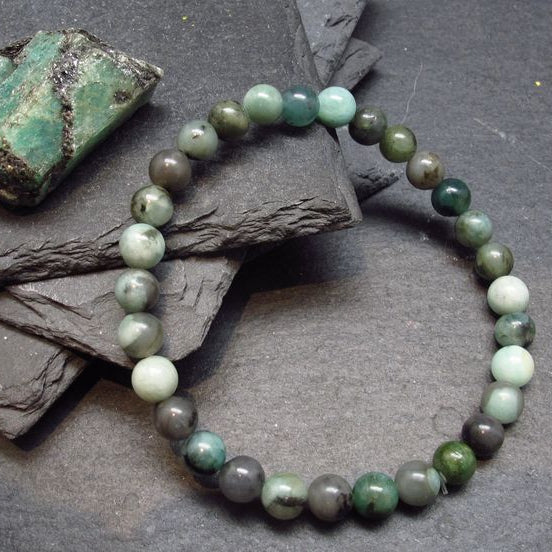 Raw Green Emerald Bracelet - Africa