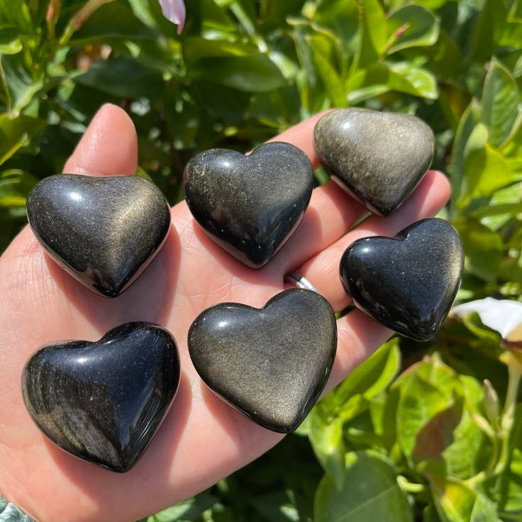 Golden Sheen Obsidian Heart