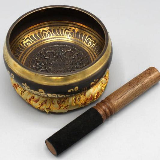 Meditating Buddhas Embossed Tibetan Singing Bowl neom.soul