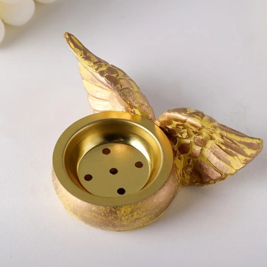 Angel wings incense holder