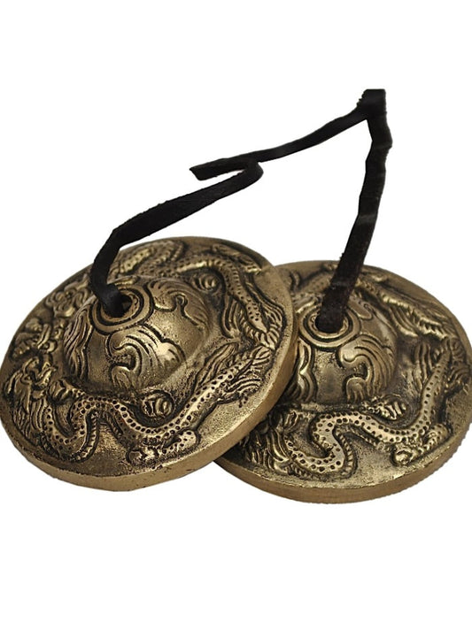 Tingsha Tibetan Dragon Carved neom.soul