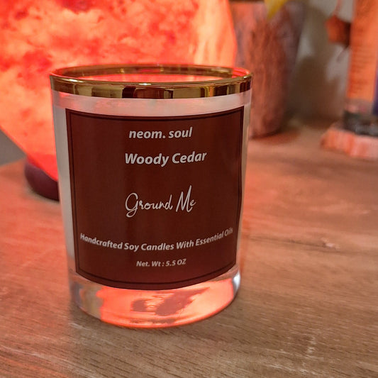 Handpoured soy essential oil candles - Woody Cedar