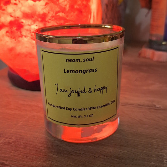 Handpoured soy essential oil candles - Lemongrass