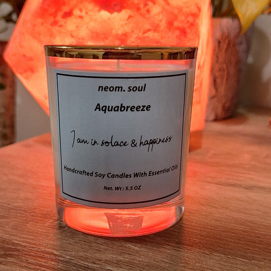 Handpoured soy essential oil candles - Aqua Breez