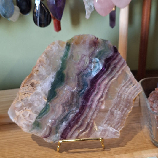 Multi Flourite Raw Slab