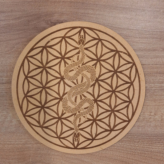 Serpent Rising Crystal Grid Board