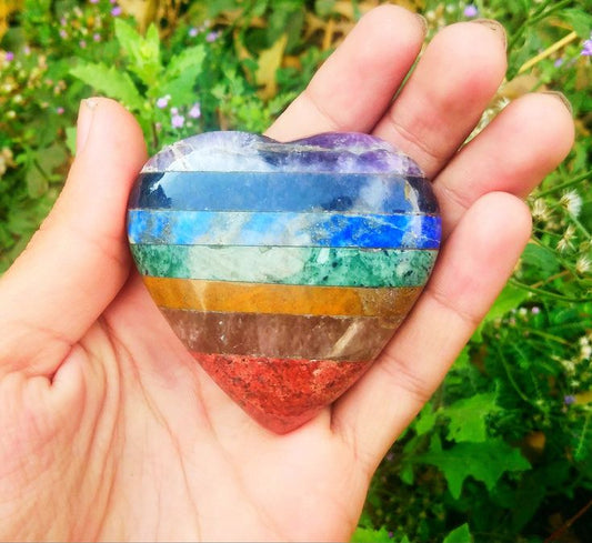 7 Chakra bonded crystal Heart