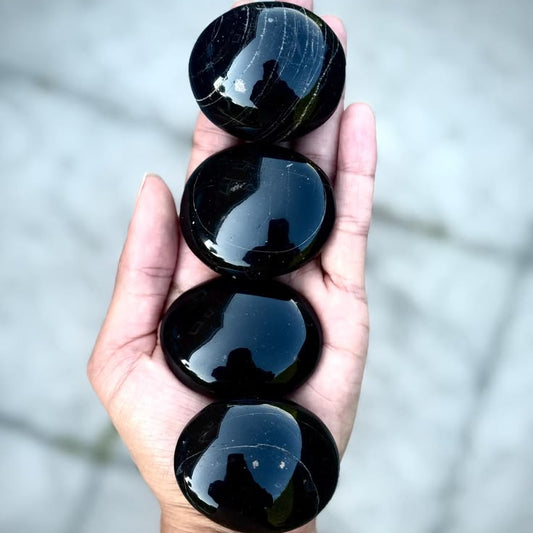 Black Tourmaline Palm Stone