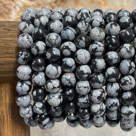 Snowflake Obsidian Bracelet