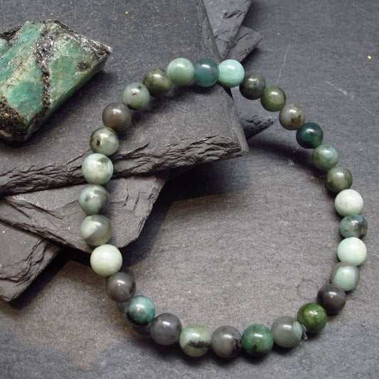 Raw Green Emerald Bracelet - Africa