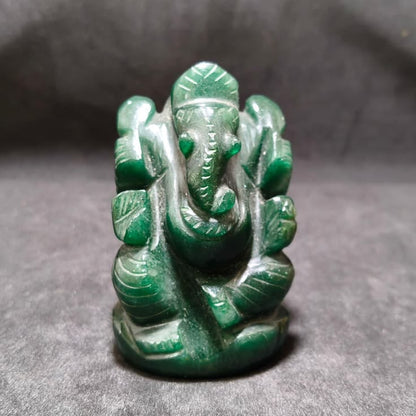 Green Aventurine Crystal Ganesha