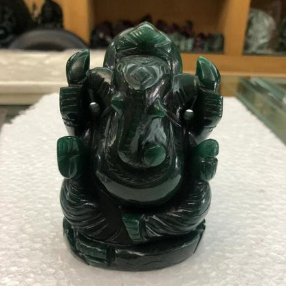 Green Aventurine Crystal Ganesha