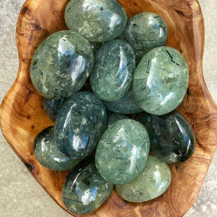 Prehnite Palm Stone