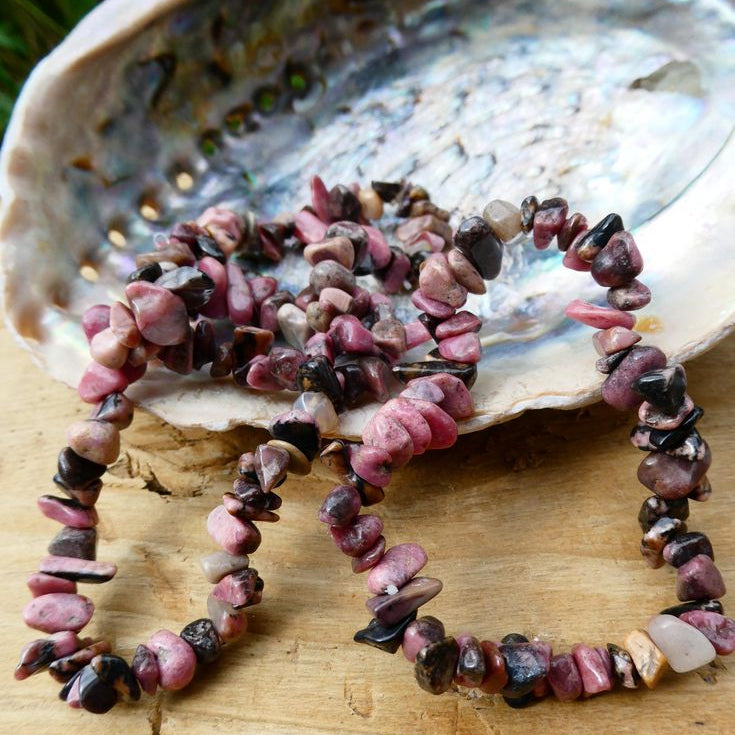 Rhodonite Chip Bracelet