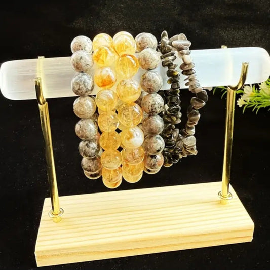 Selenite holder for bracelets