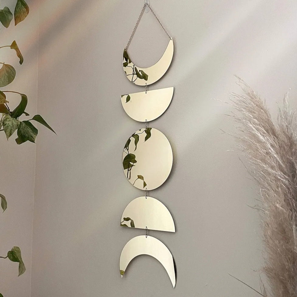 Phases of Moon Mirror wall hanging