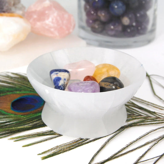 Selenite Round charging bowl